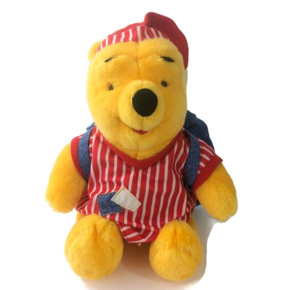 Fisher Price Disney Winnie the Pooh Plush 12" Pajama Fun Sleepover Backpack 1998 - Picture 7 of 11